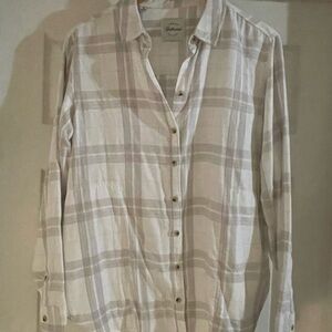 Jach’s Boyfriend New York women’s  Light Plaid Button Down Shirt/flannel